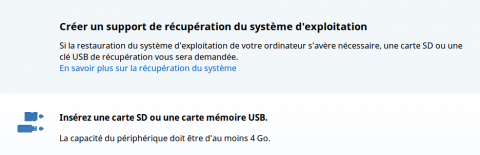 Recovery système pour chromebook