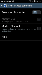 Point d'accès wifi android 3