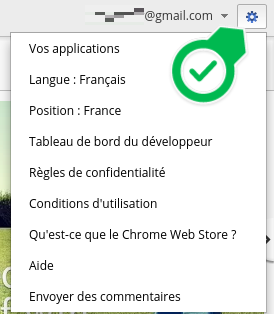 Chrome Web Paramètres