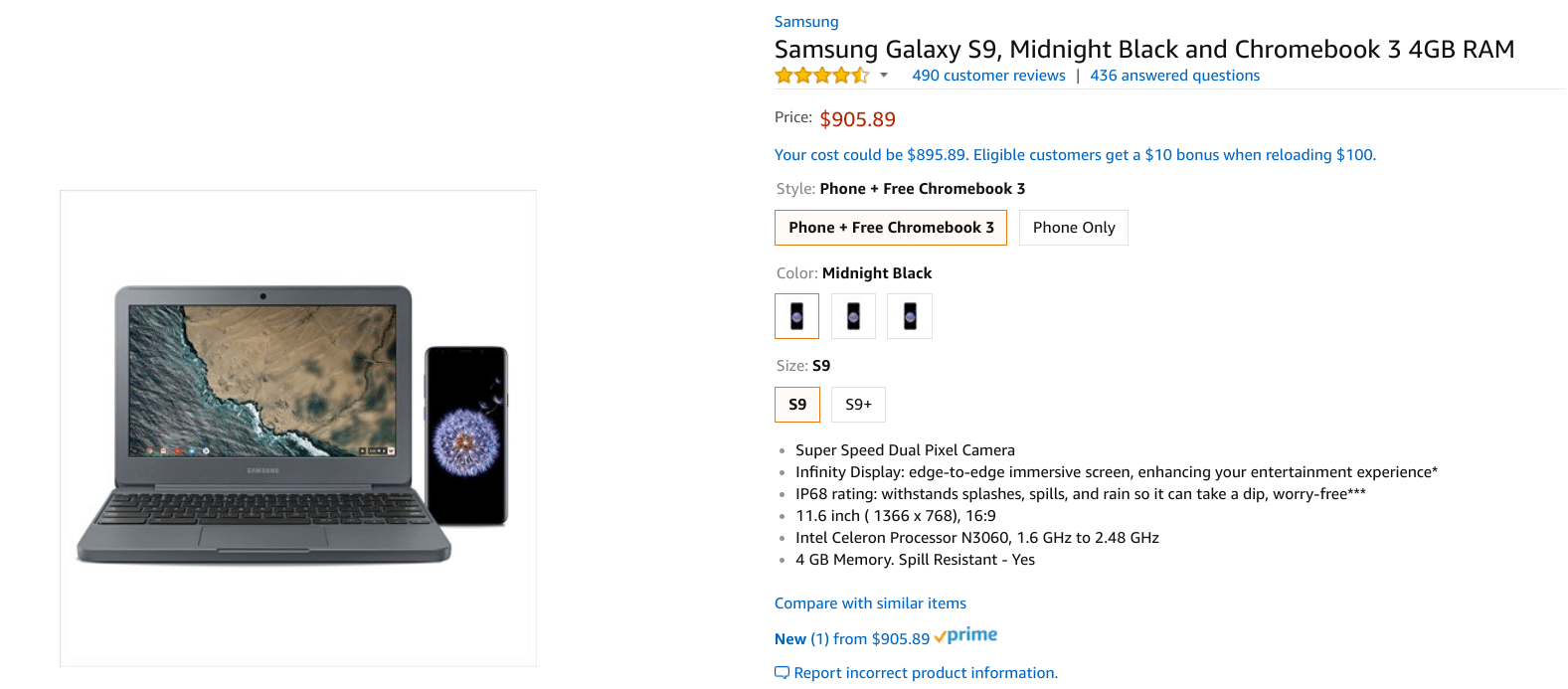 Samsung offre un Chromebook pour l'achat du S9 ou S9+