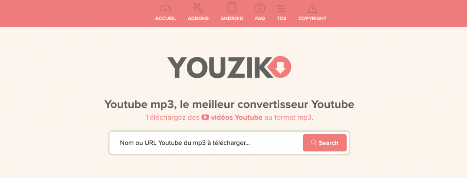 Youzik ou comment convertir une vidéo youutbe en MP3