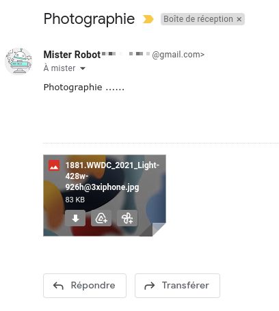 Comment enregistrer dans Google Photos des photographies reçu dans Gmail