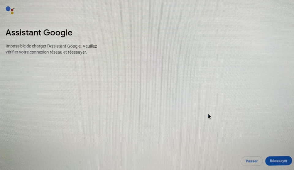 Google Play ne permet pas de finaliser une installation de chromeOS